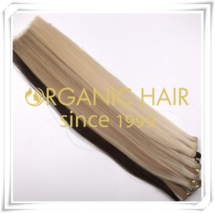 Human full cuticle popular hand tied weft CNY034